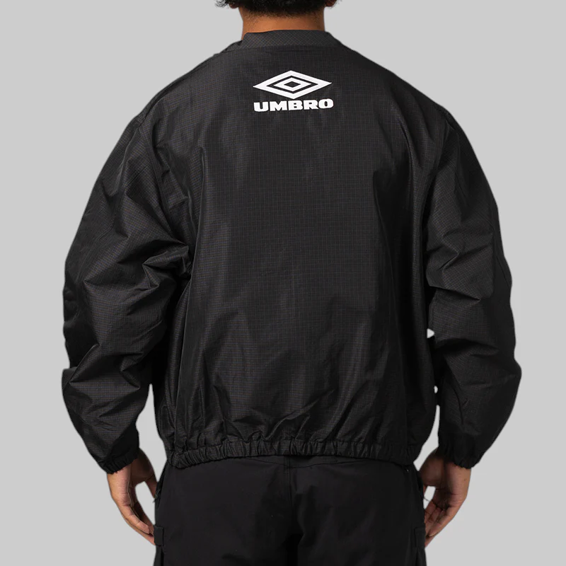 Check Bomber Jacket - Navy/Dark Brown - Image 4