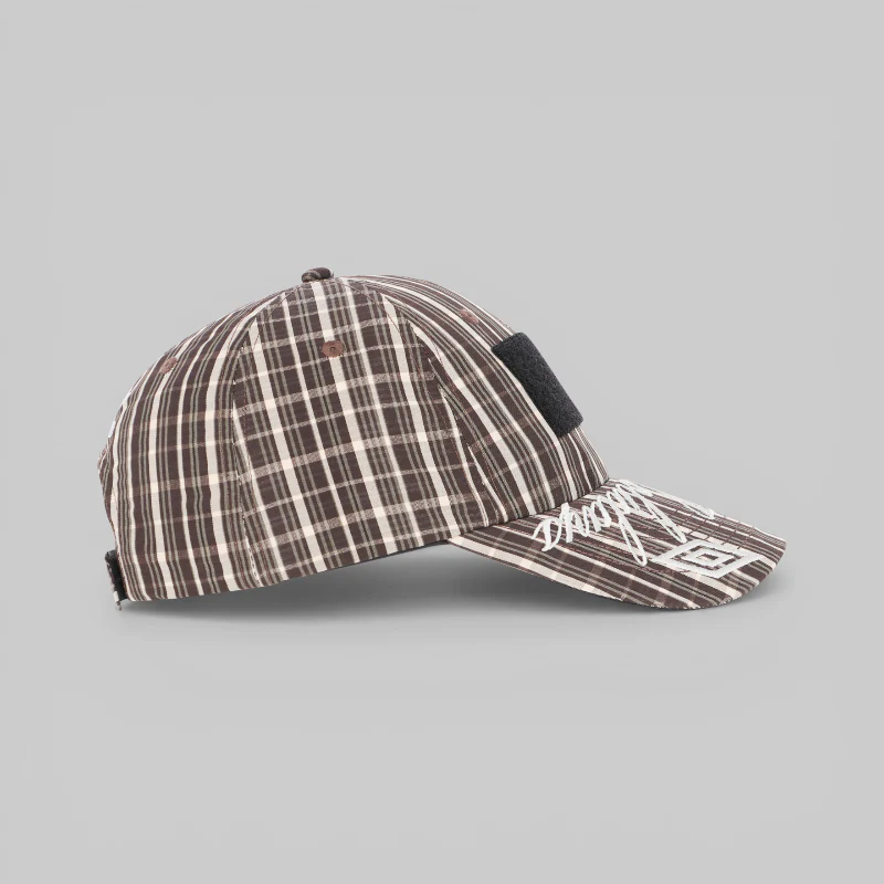 Check Hazard Cap - Beige Dark Brown - Image 3