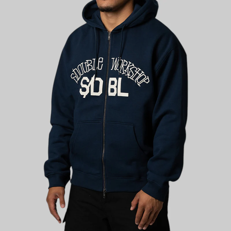 Chuck Fleece Zip Hoodie - Navy - Image 2