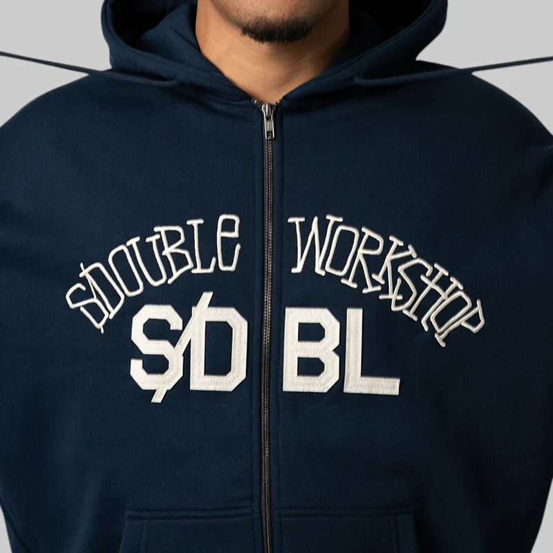 Chuck Fleece Zip Hoodie - Navy - Image 5