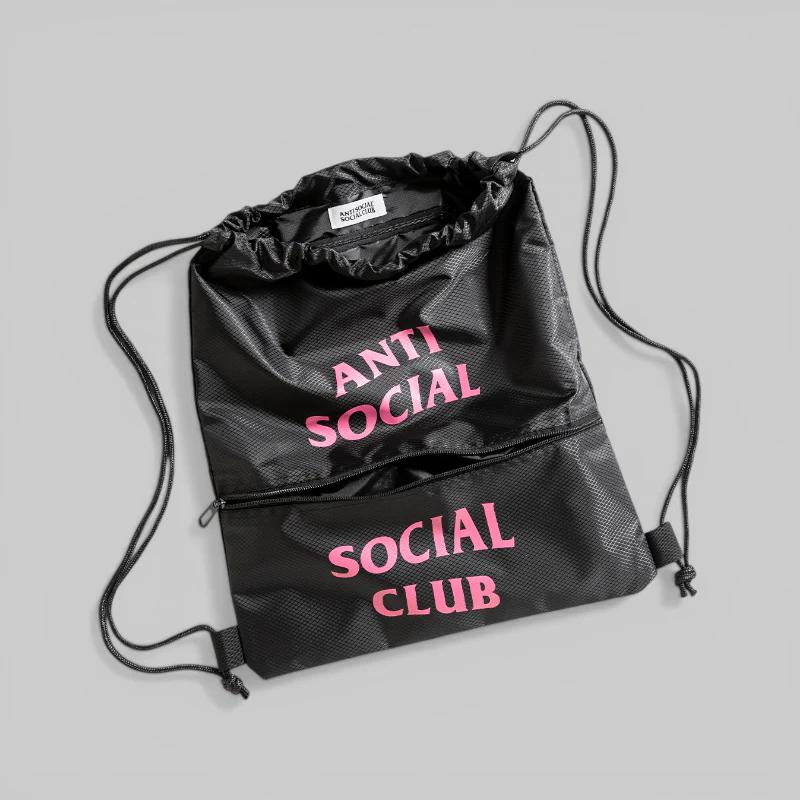 Logo Drawstring Bag - Black