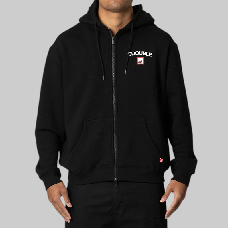 Cities Zip Thru Hoodie - Black