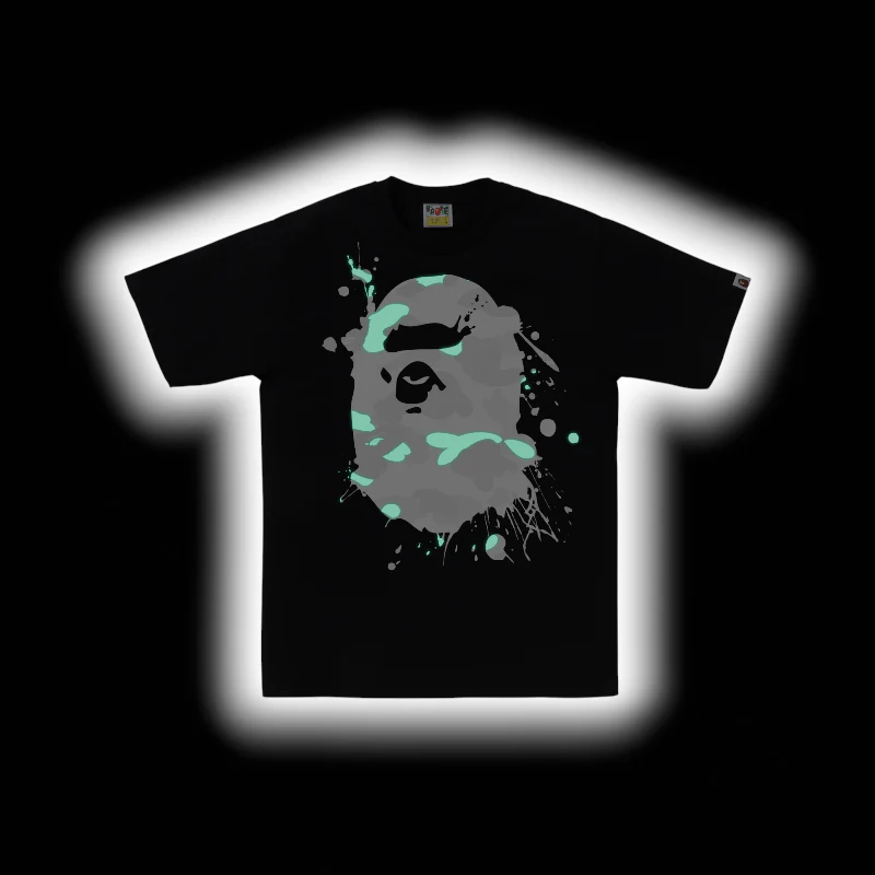 City Camo Painting Ape Head T-Shirt "Glow In The Dark" - Image 3