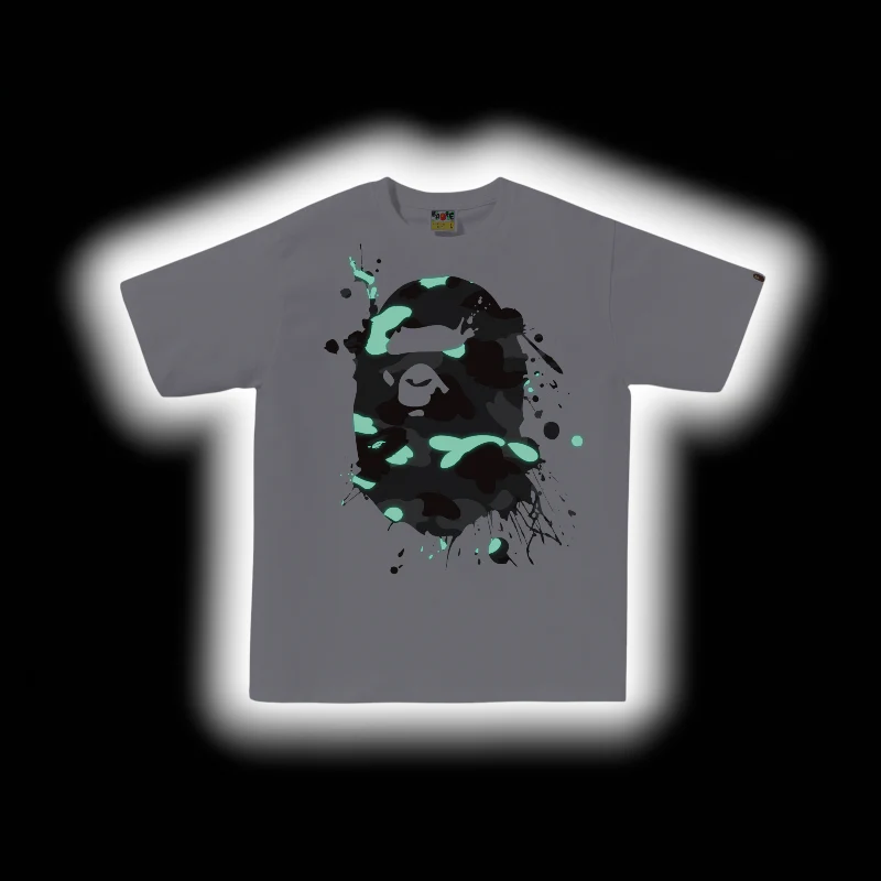 City Camo Painting Ape Head T-Shirt "Glow In The Dark" - Image 3