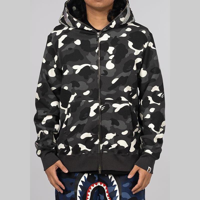 City Camo Shark Full Zip Hoodie - Black - Image 2
