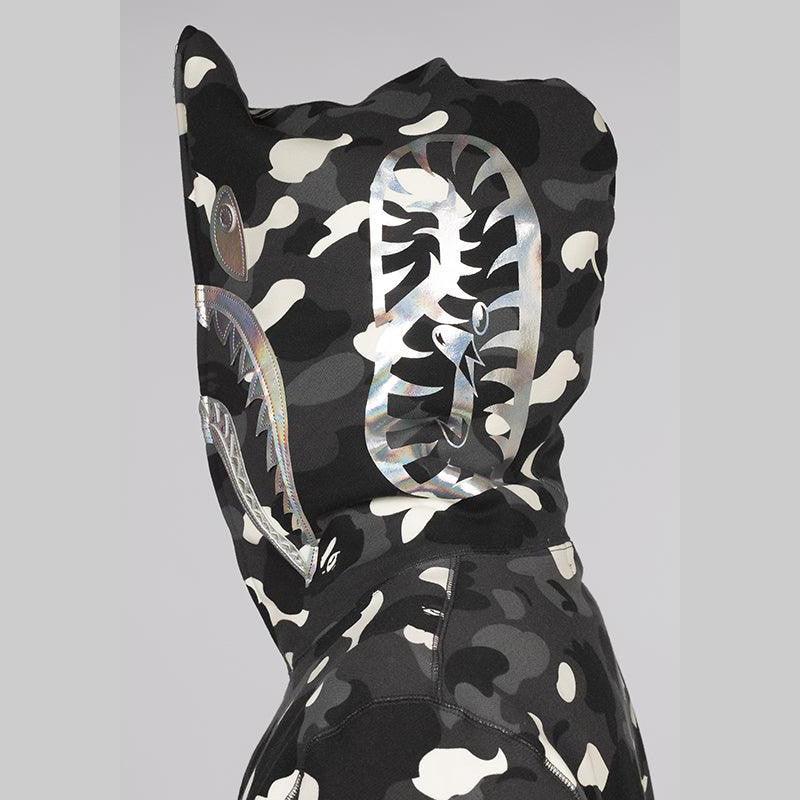 City Camo Shark Full Zip Hoodie - Black - Image 8