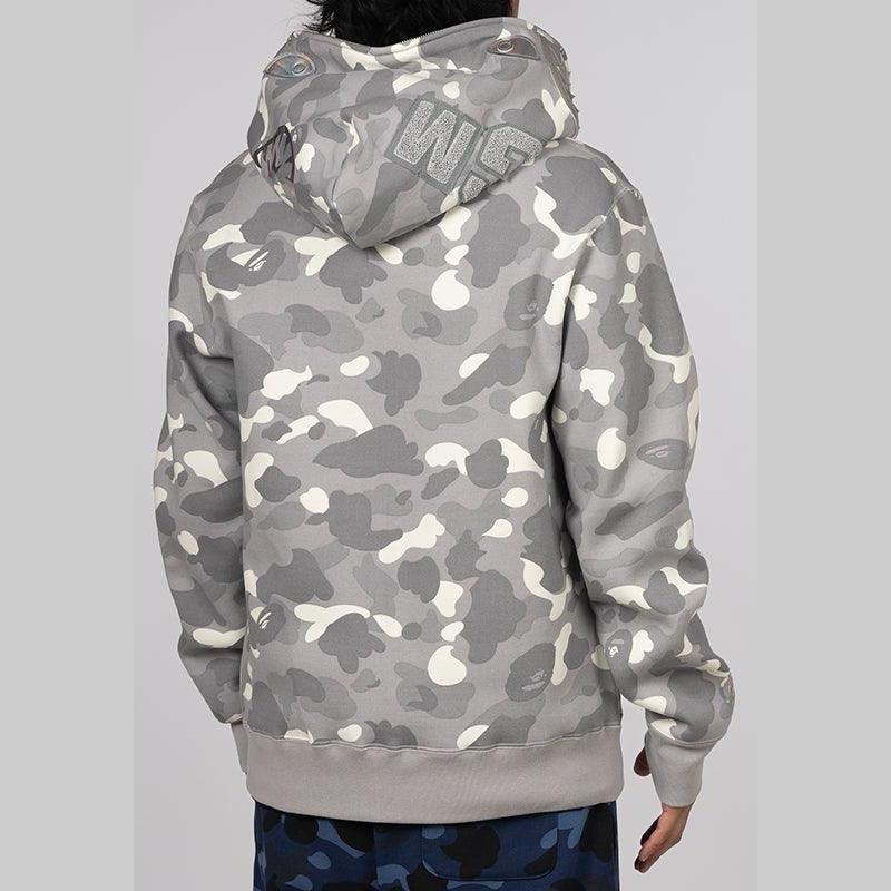 City Camo Shark Full Zip Hoodie - Grey - Image 6