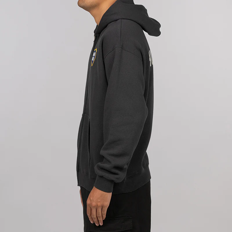 Classic Zip-Up Hoodie - Black - Image 3