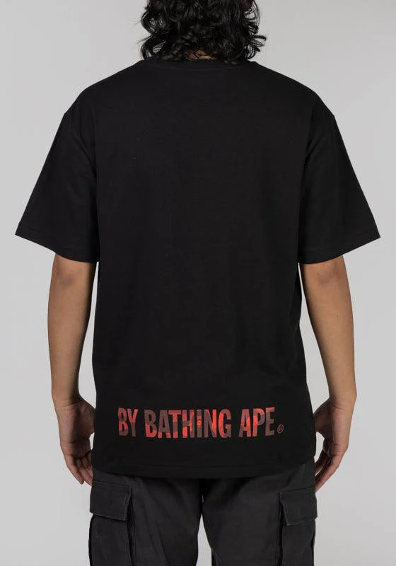 Colour Camo Ape Face T-Shirt - Black/Red - Image 2