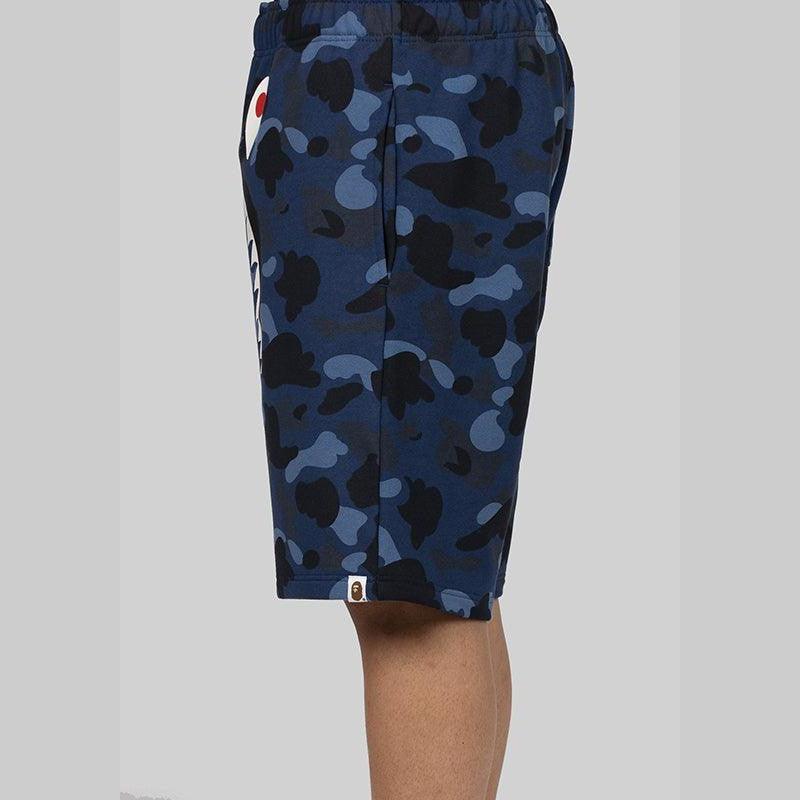 Colour Camo Shark Sweat Short - Navy - Image 3