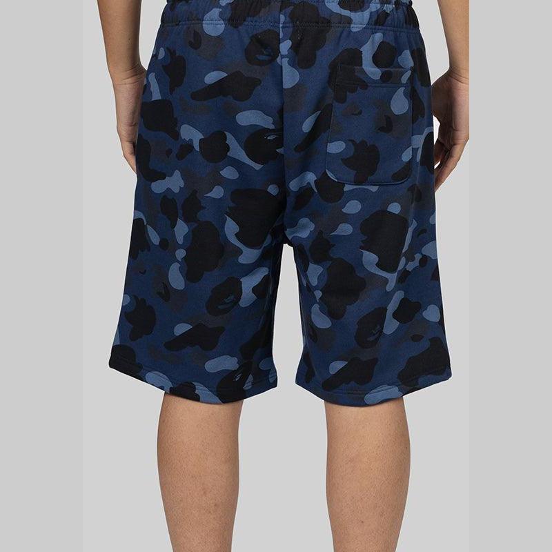 Colour Camo Shark Sweat Short - Navy - Image 4