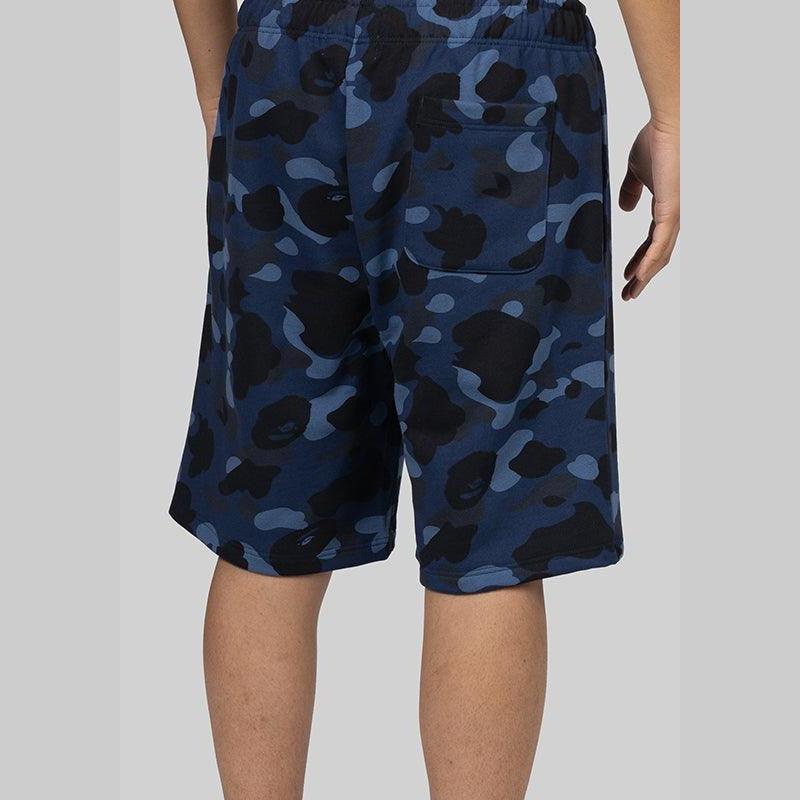 Colour Camo Shark Sweat Short - Navy - Image 5
