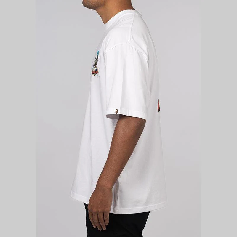 Comic Art Ape Head Relaxed Fit T-Shirt - White - Image 3