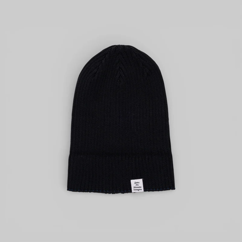 Cotton Rib Beanie - Black - Image 3