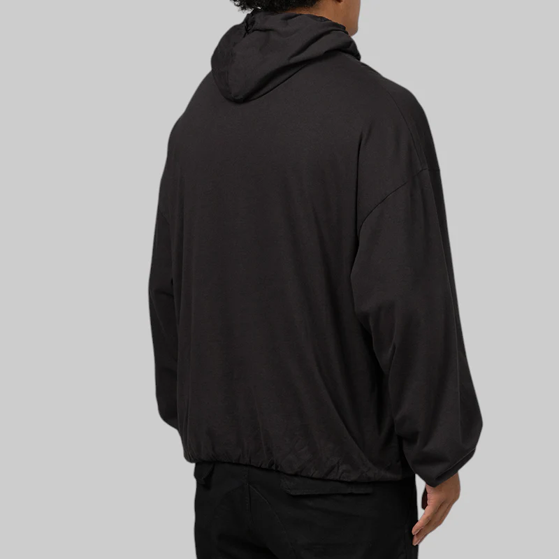 Crest Jersey Hoodie - Washed Black - Image 5