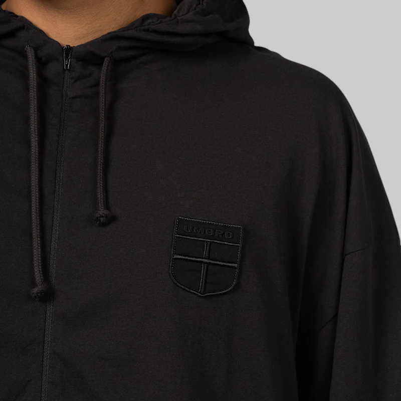 Crest Jersey Hoodie - Washed Black - Image 6