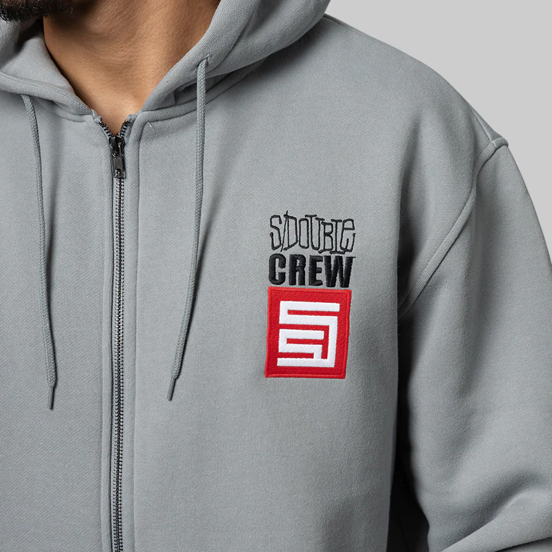 Crew Zip Thru - Blue Grey - Image 4