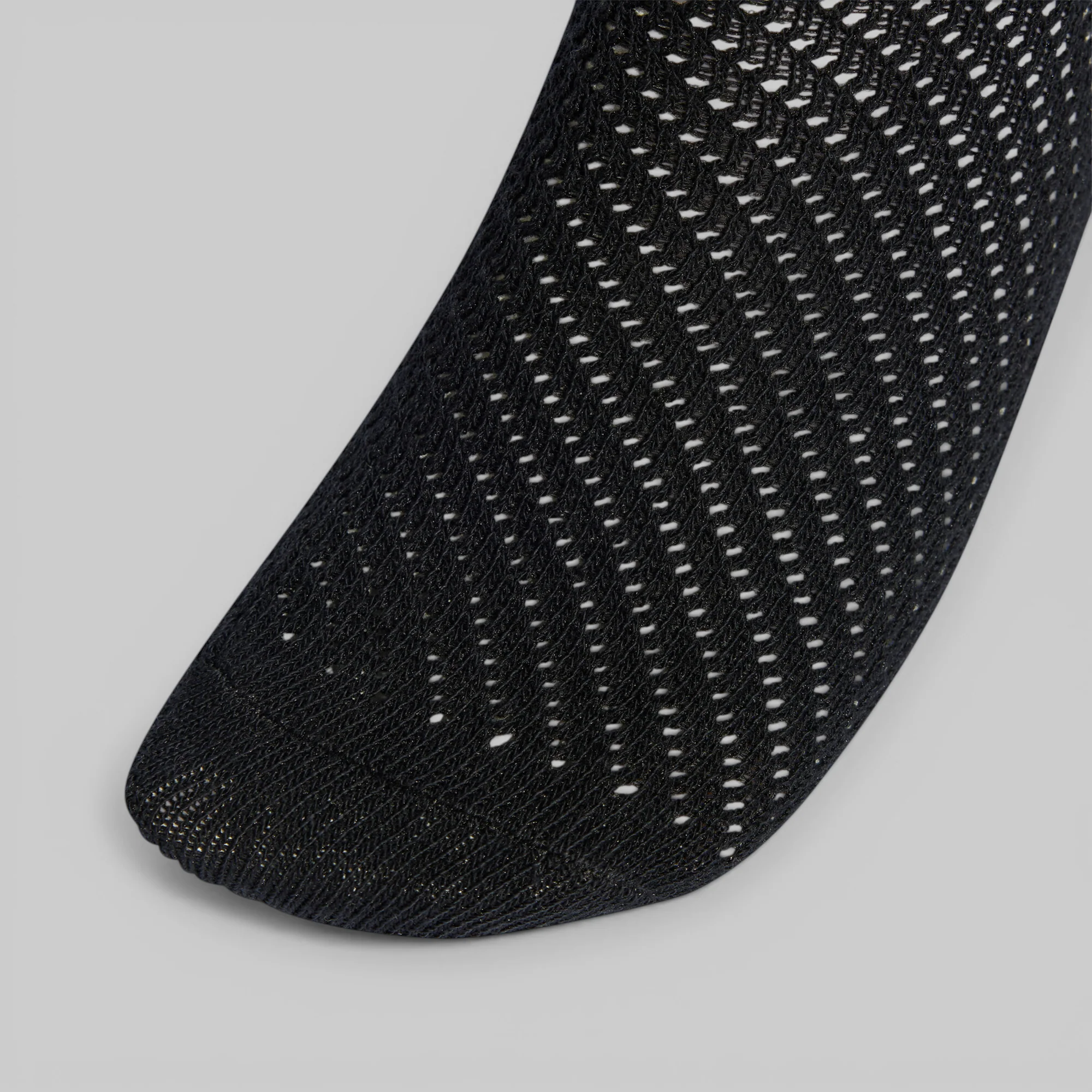 Crochet Crew Socks 2 Pack - Off White/Black - Image 3