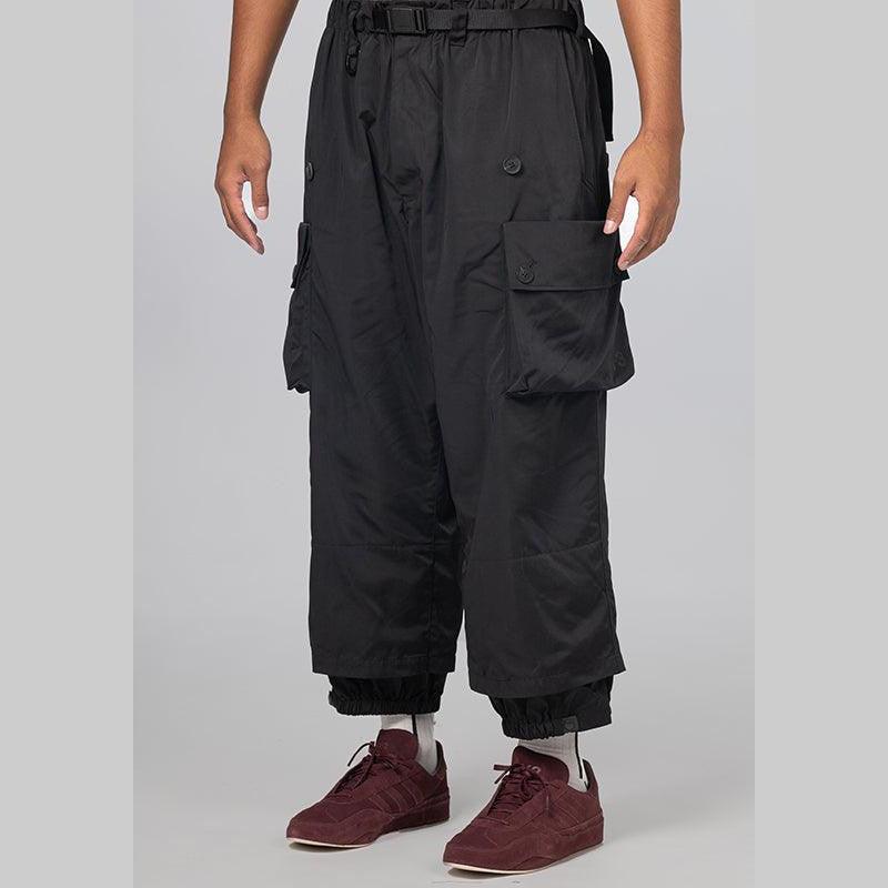 Cuffed Twill Pant - Black