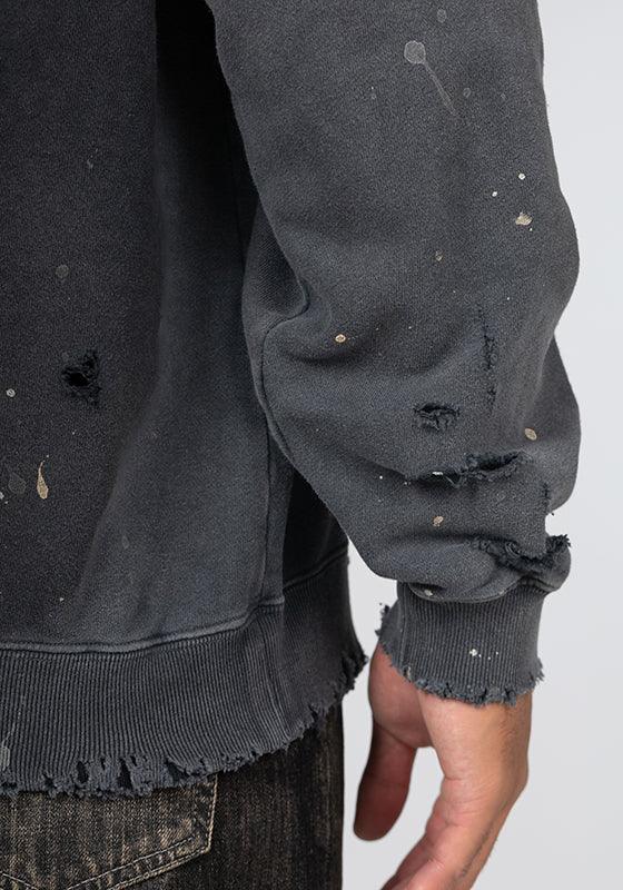Damage Sweatparka Long Sleeve - Black - Image 8