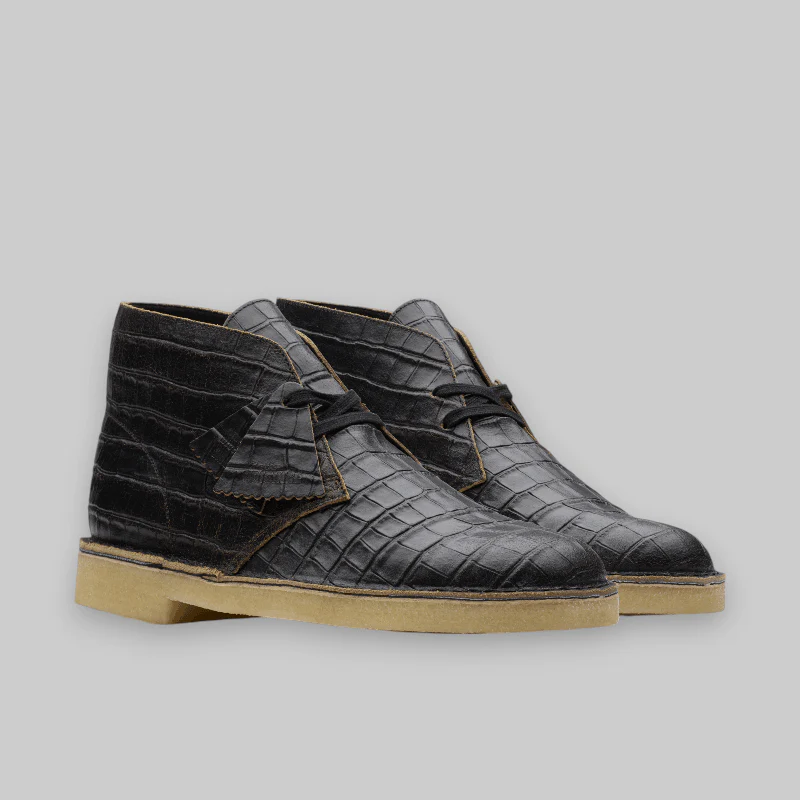 Desert Boot - Black/Croc Distress "Harajuku Pack" - Image 4