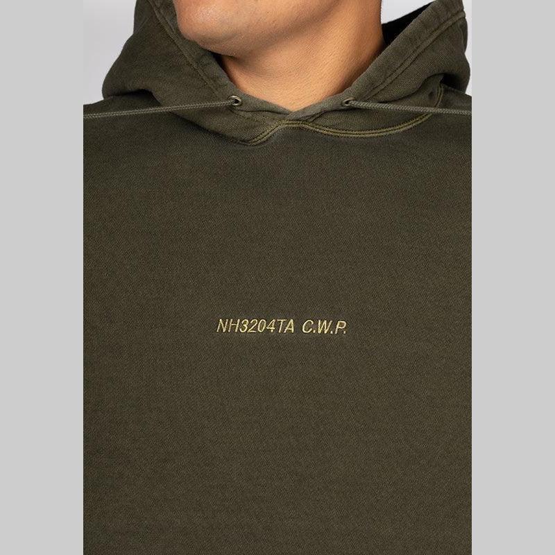 Design pigment Dyed Sweatparka Long Sleeve - Olive Drab - Image 6