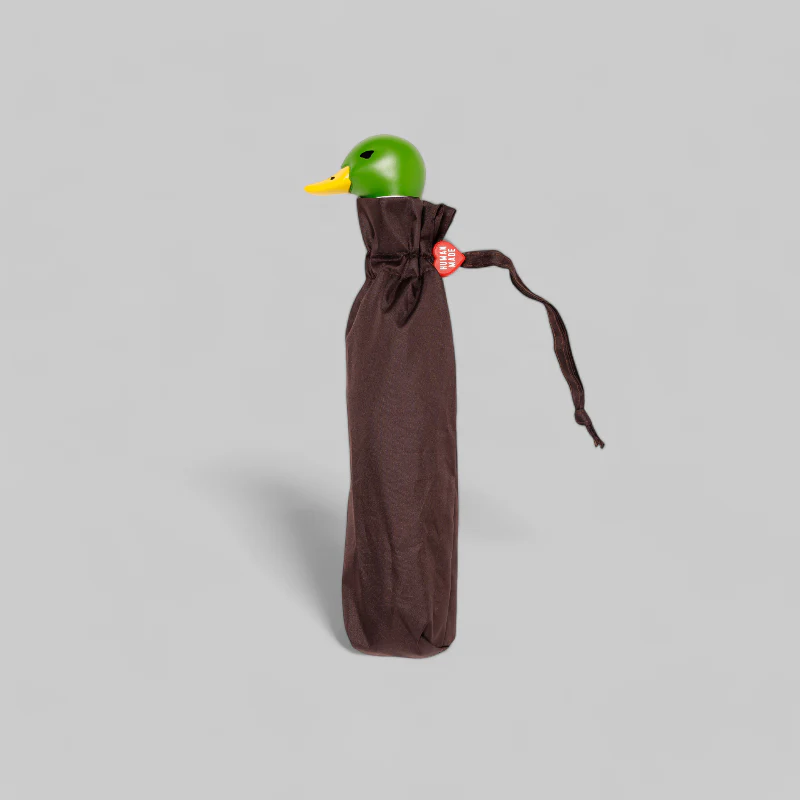 Duck Compact Umbrella - Brown - Image 2