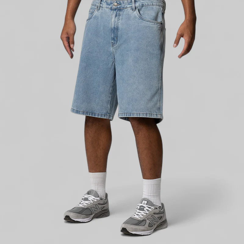Emb Denim Standard Short - Fade Wash - Image 2
