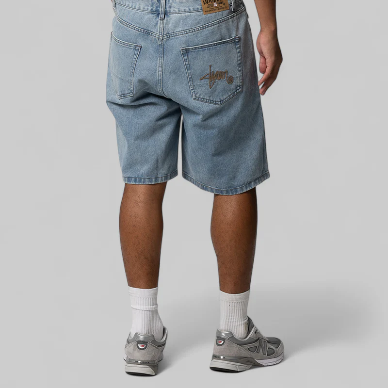 Emb Denim Standard Short - Fade Wash - Image 4