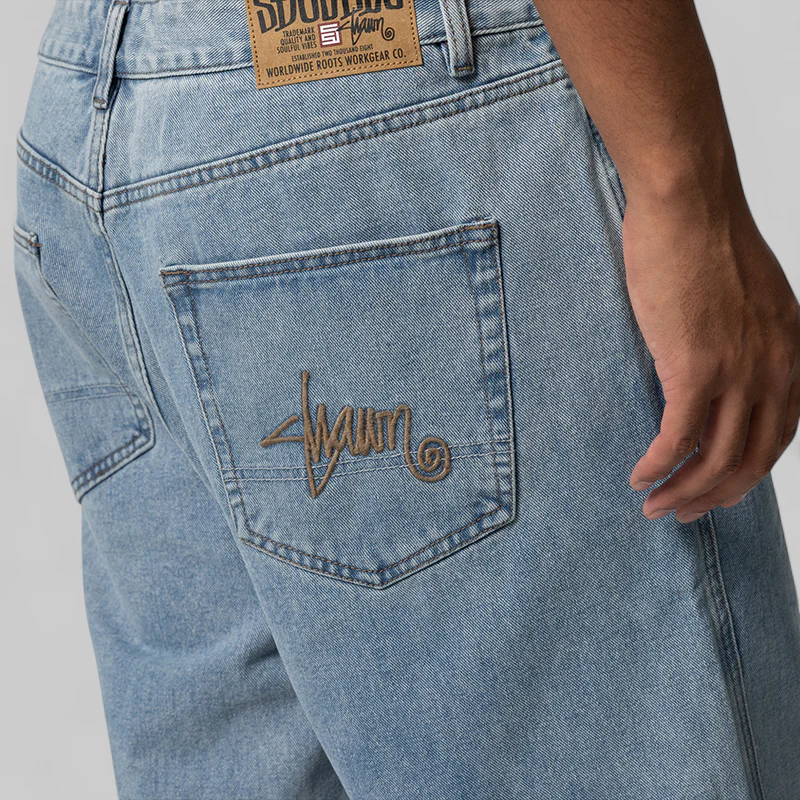 Emb Denim Standard Short - Fade Wash - Image 5