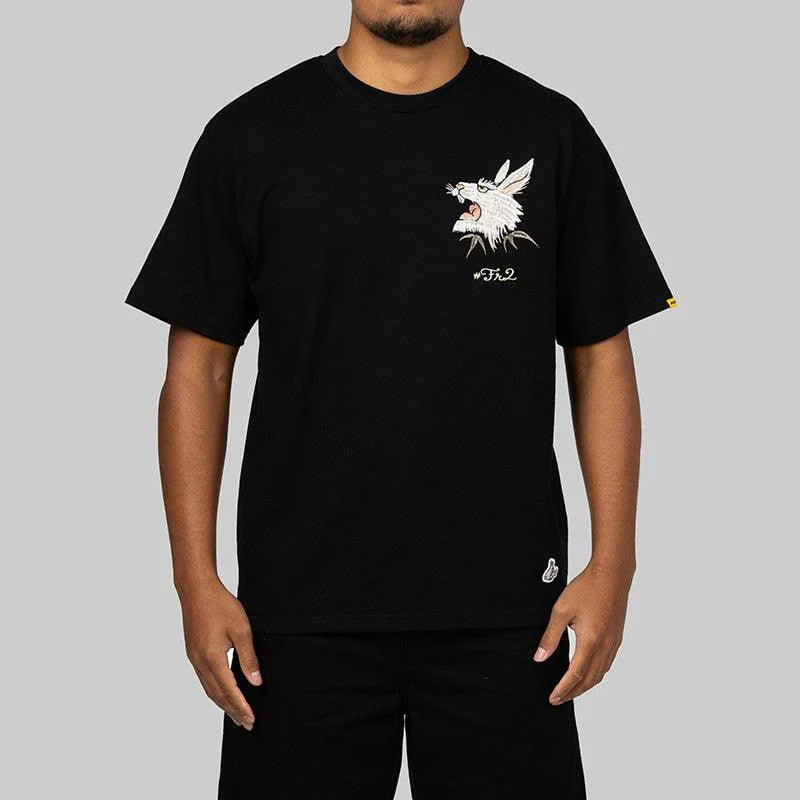 Embroidery Dragon T-Shirt - Black - Image 2