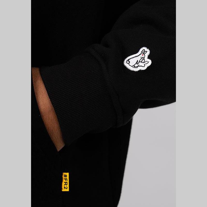 Embroidery Hoodie - Black - Image 7