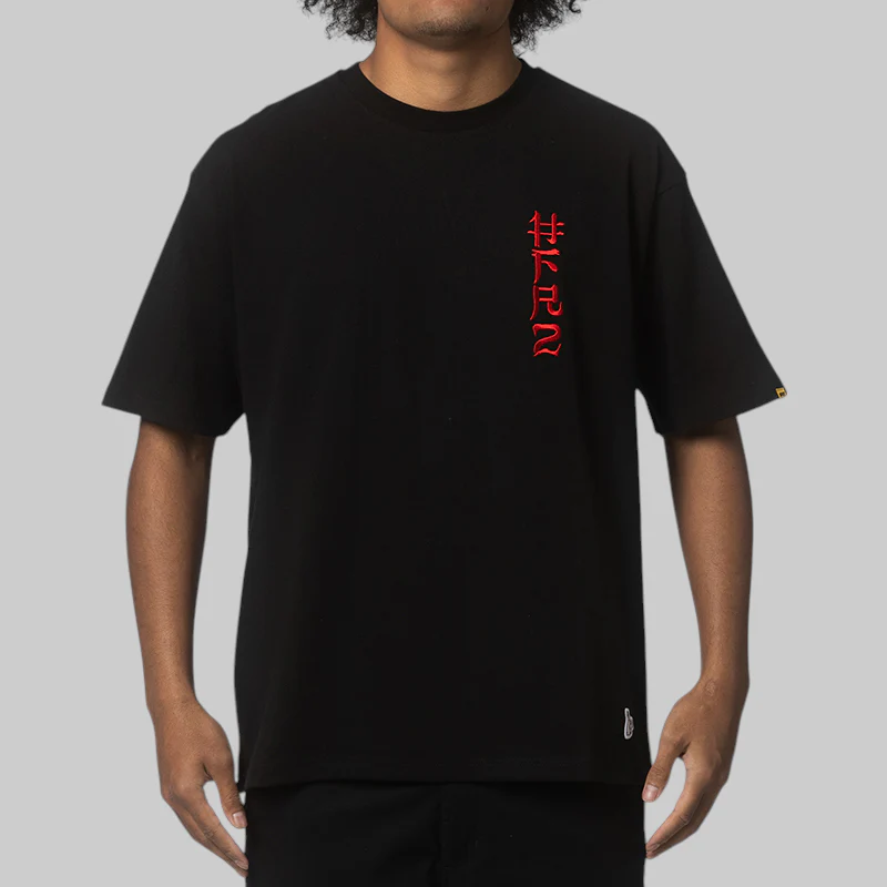Embroidery T-Shirt - Black - Image 2