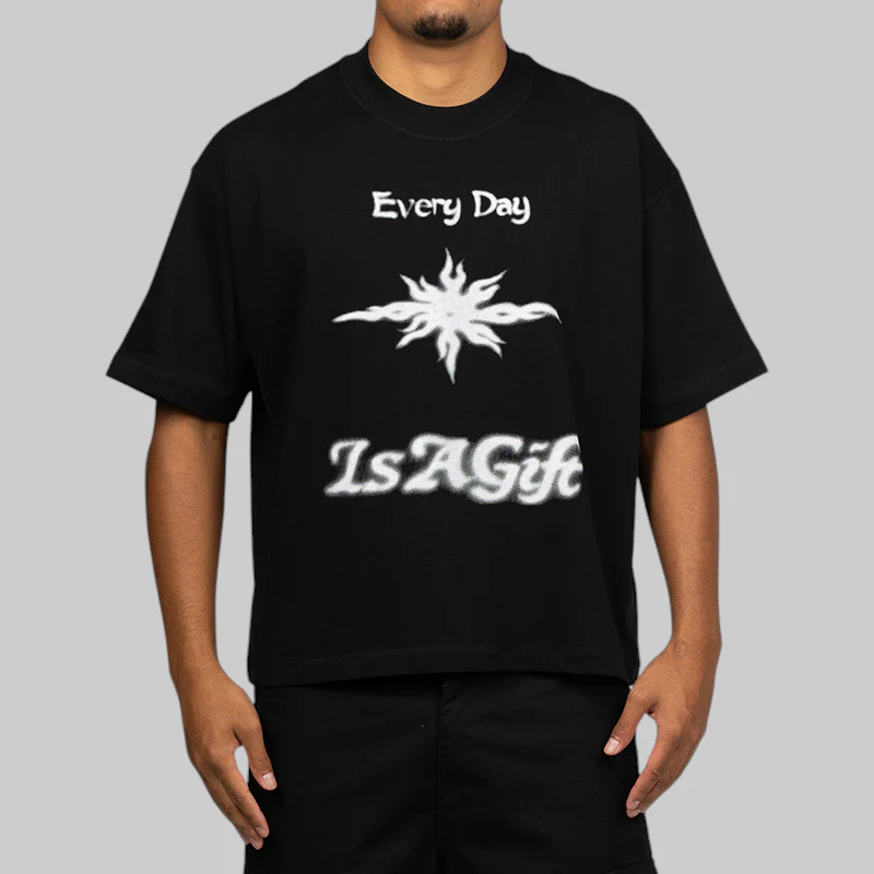 Everyday Is A Gift Reversible T-Shirt - Black