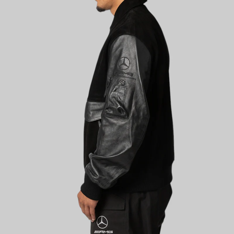 Y-3 Mercedes - AMG Petronas Formula 1 Team Leather Racing Jkt - Image 3