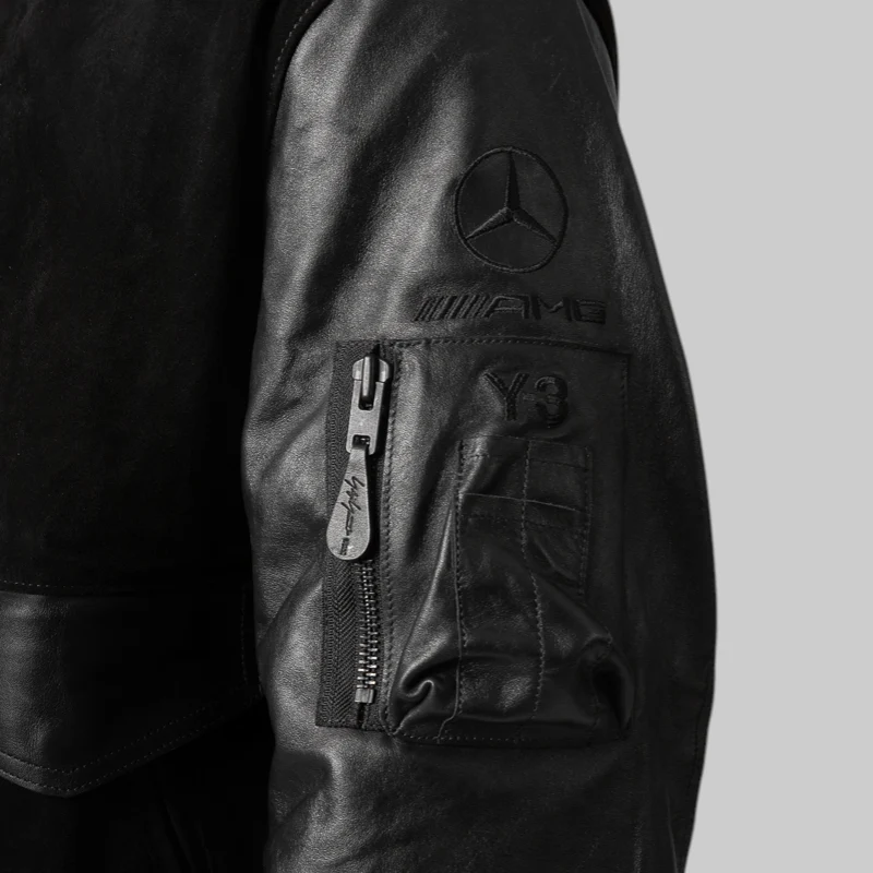 Y-3 Mercedes - AMG Petronas Formula 1 Team Leather Racing Jkt - Image 6
