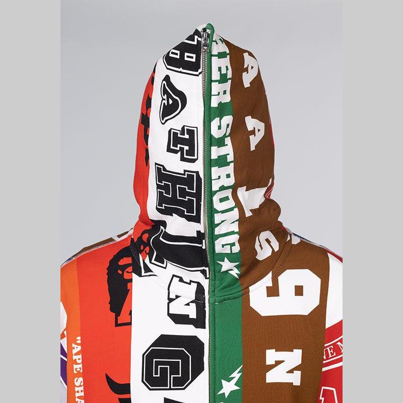 Fans Scarf Full Zip Hoodie - Multi - Image 4