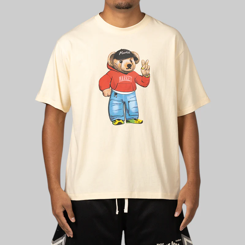 Fit Check Bear T-Shirt - Butter Cream