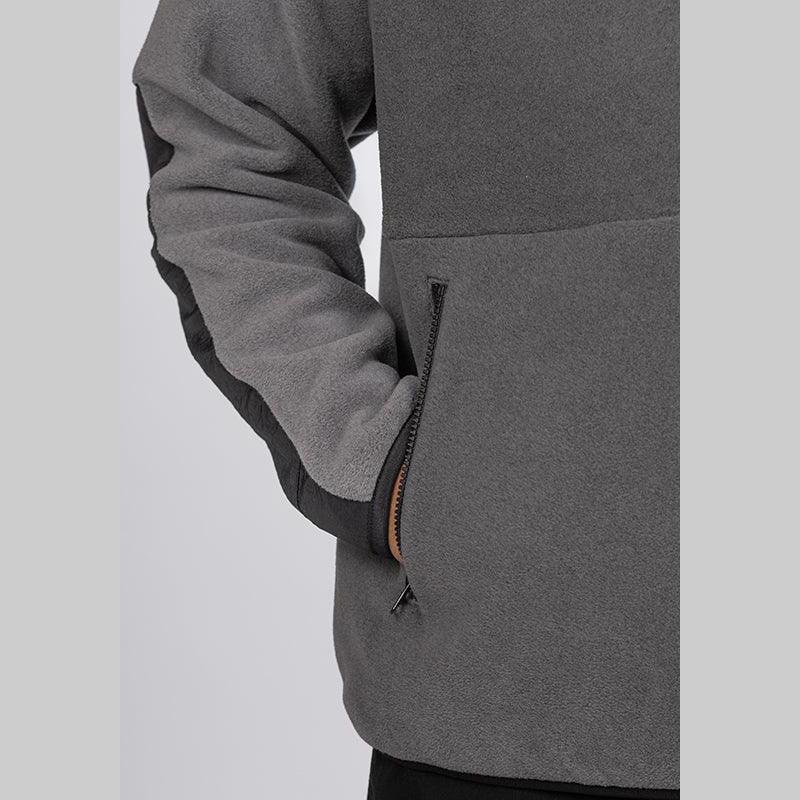 Fleece Half-Zip Jacket - Grey - Image 3