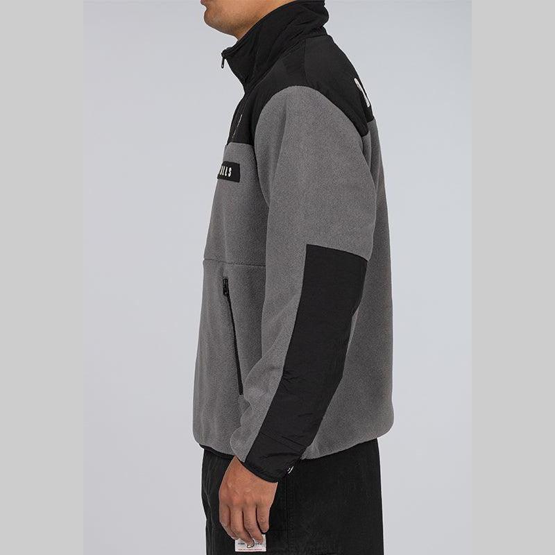 Fleece Half-Zip Jacket - Grey - Image 5