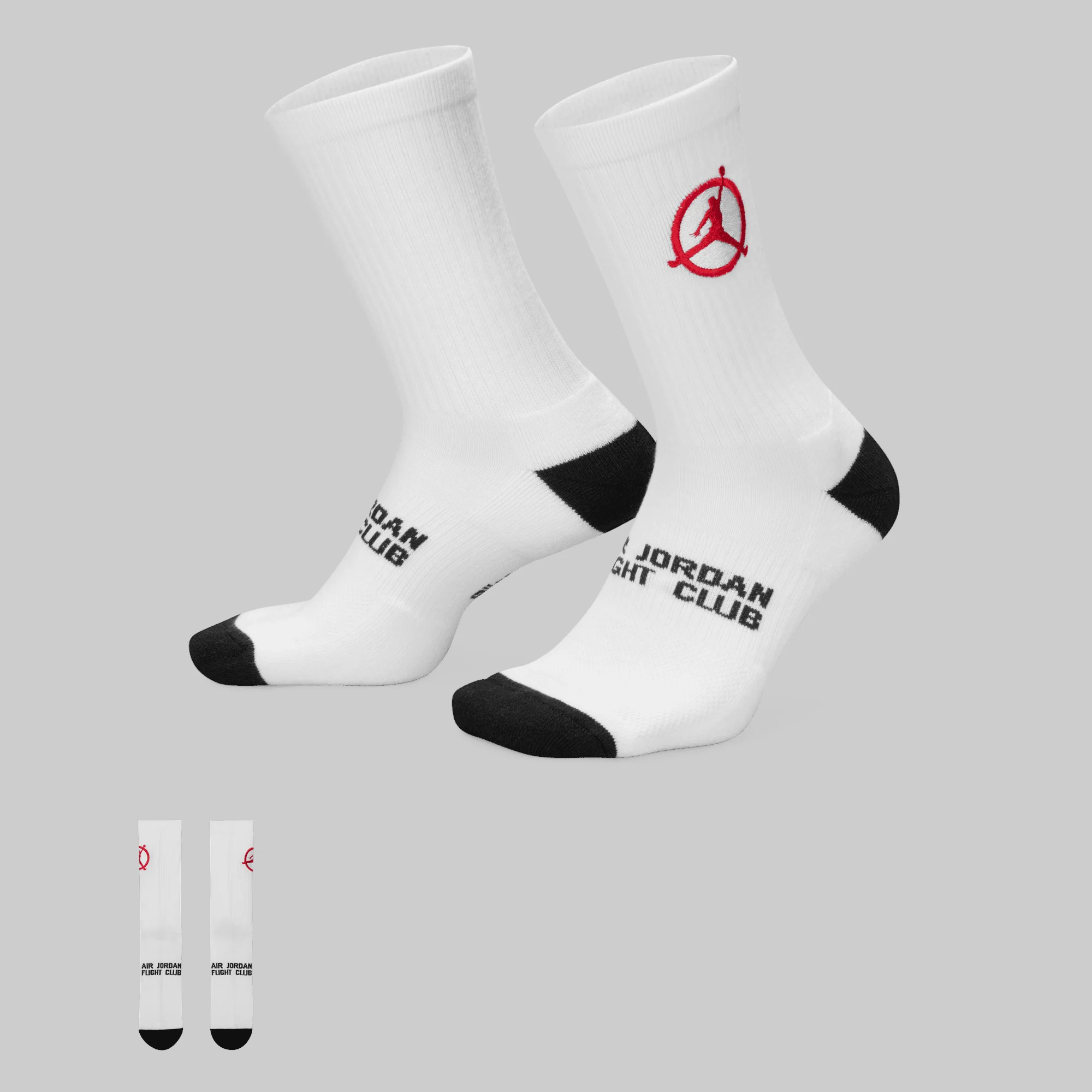 Flight Club Cushioned Crew Socks - White