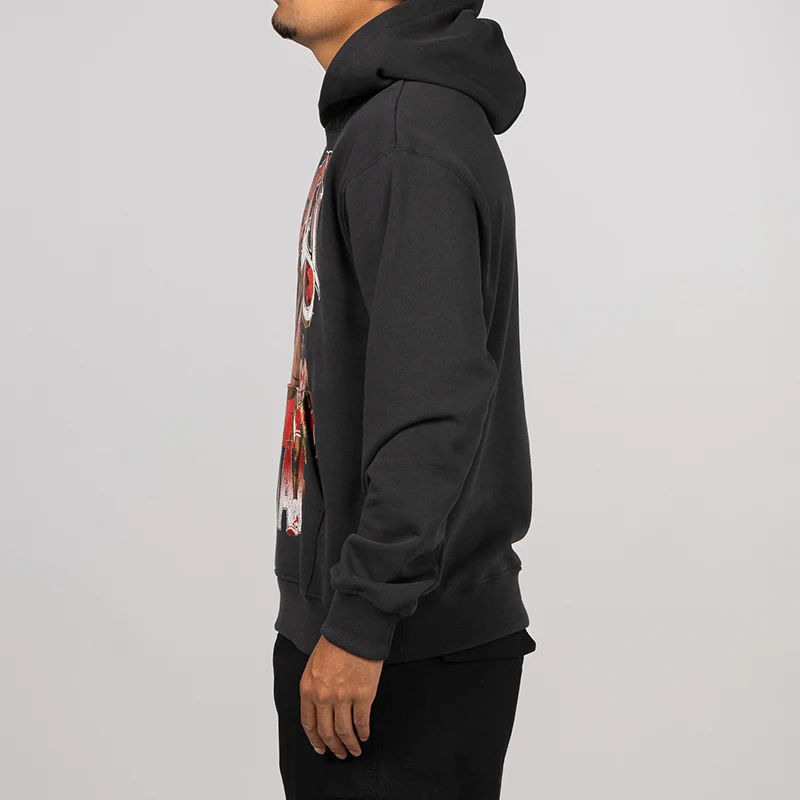 Flight Graphic Fleece Hoodie - Off Noir - Image 3