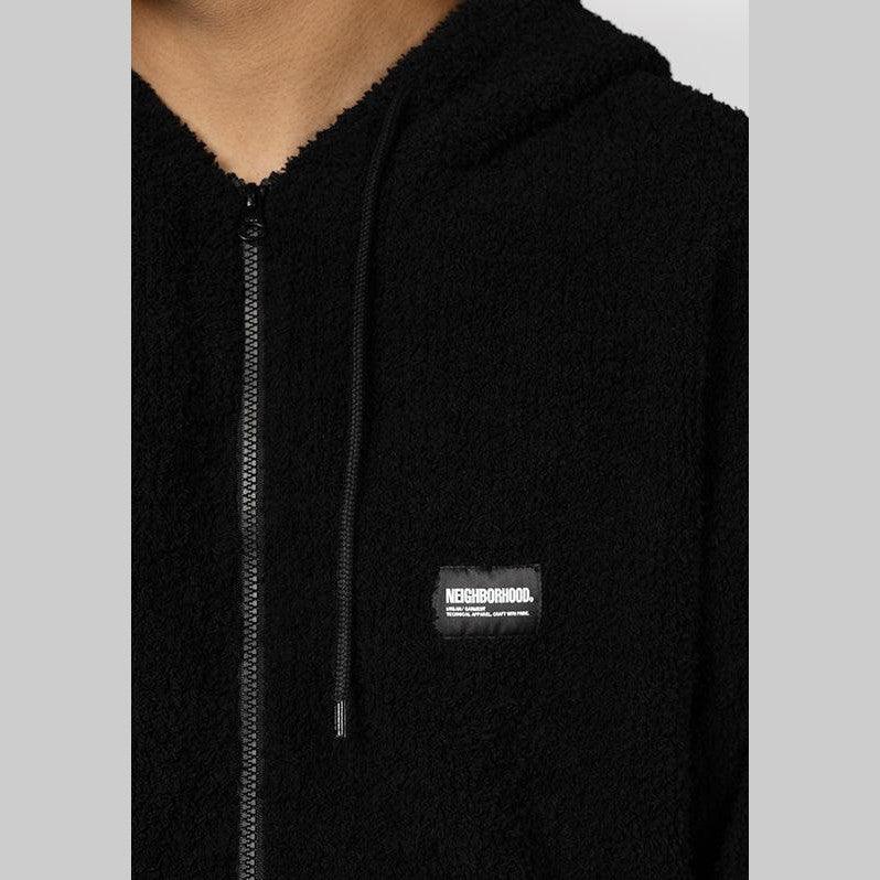 Fluffy Zip Up Parka - Black - Image 5