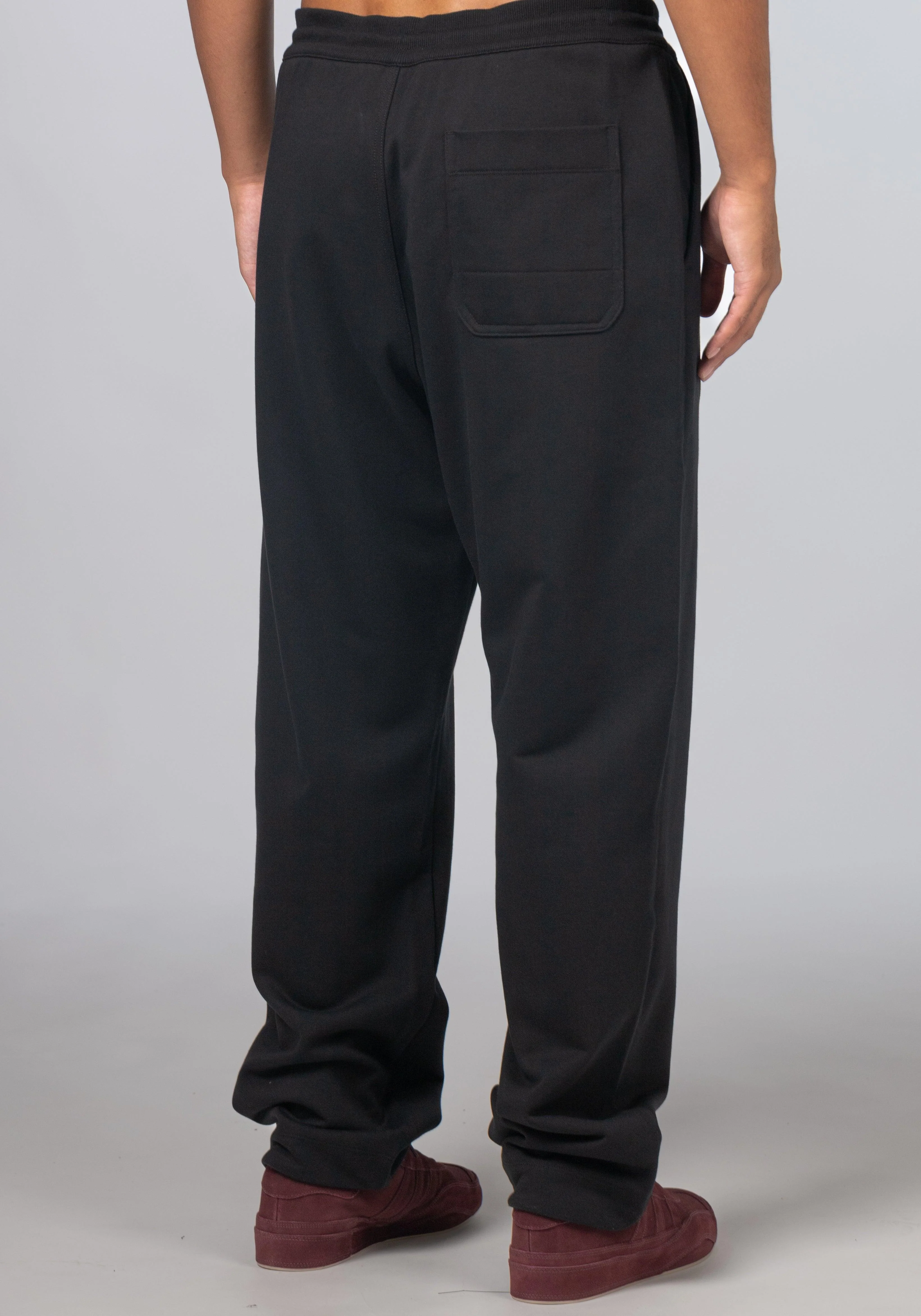 French Terry Straight Pant - Black - Image 5