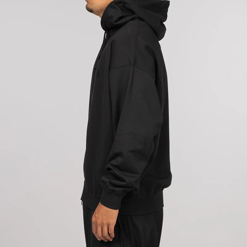 French Terry Zip Hoodie - Black - Image 3