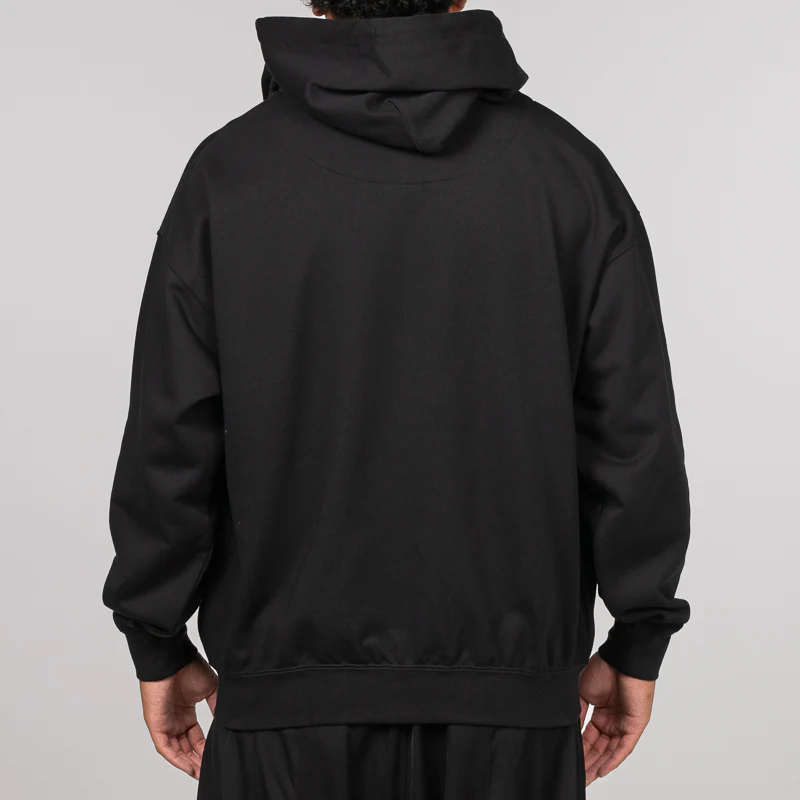 French Terry Zip Hoodie - Black - Image 4