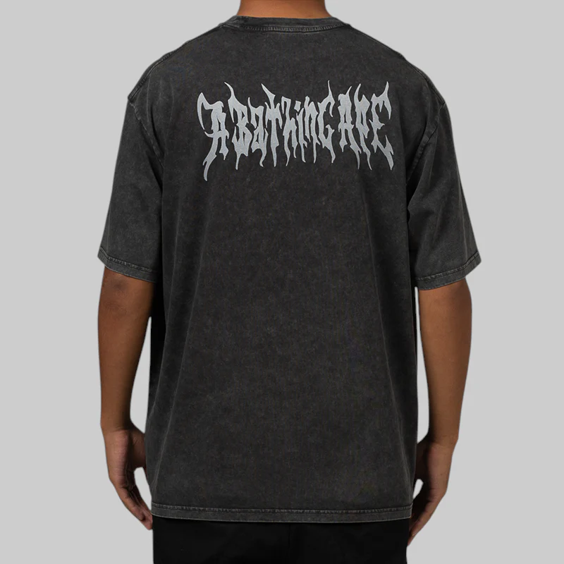 Garment Dye Ape Head Relaxed Fit T-Shirt - Black - Image 3