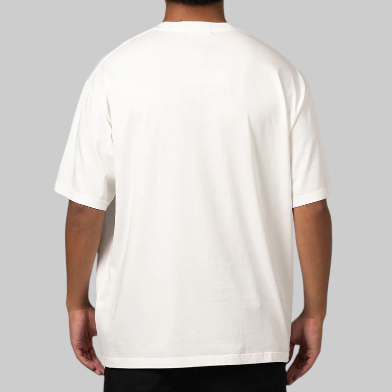 Garment Dye Multi Logo Relaxed Fit T-Shirt - White - Image 2