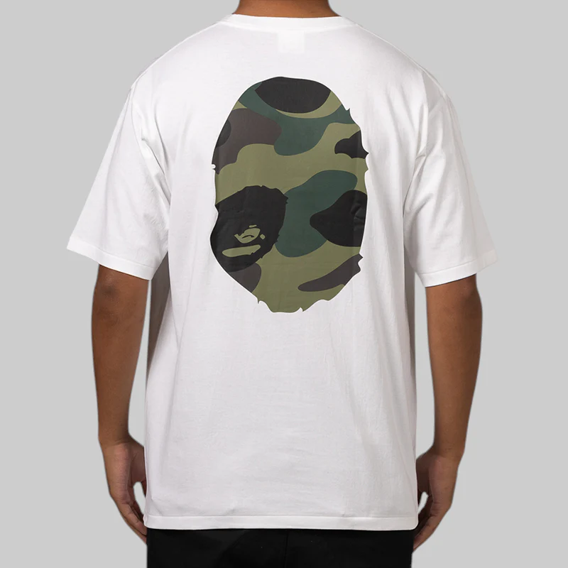 Giant 1st Camo Big Ape Head T-Shirt - White/Green - Image 3