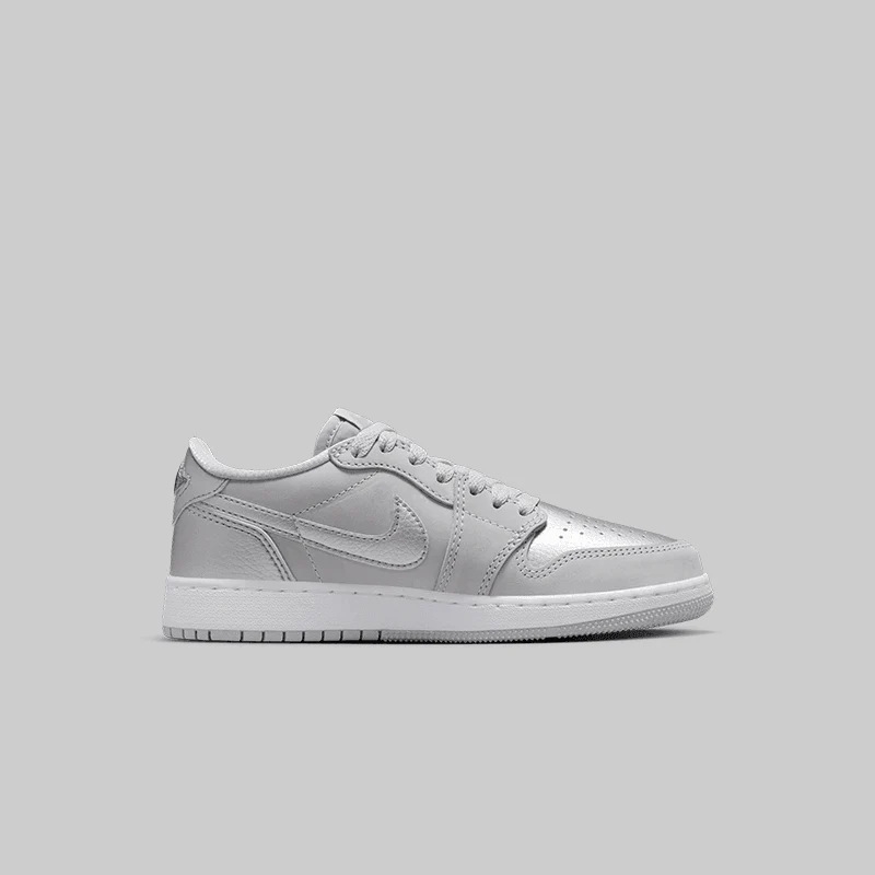 Air Jordan 1 Retro Low OG "Metallic Silver" (Grade School) LAST PAIR - Image 4